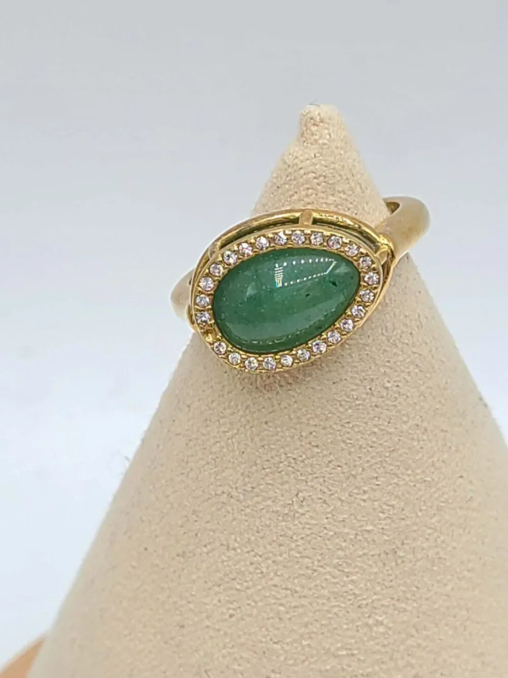 J Crew Jade  Color Stone Ring size 8